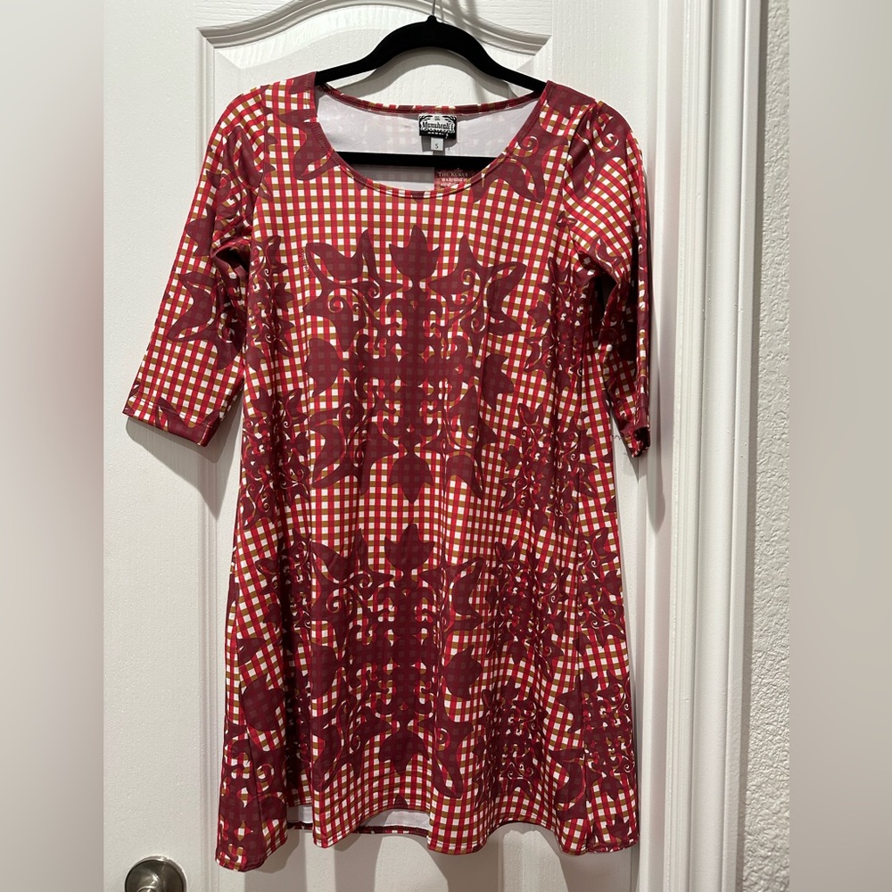 NEW Manuhealii Gingham Knit Alana Dress Small